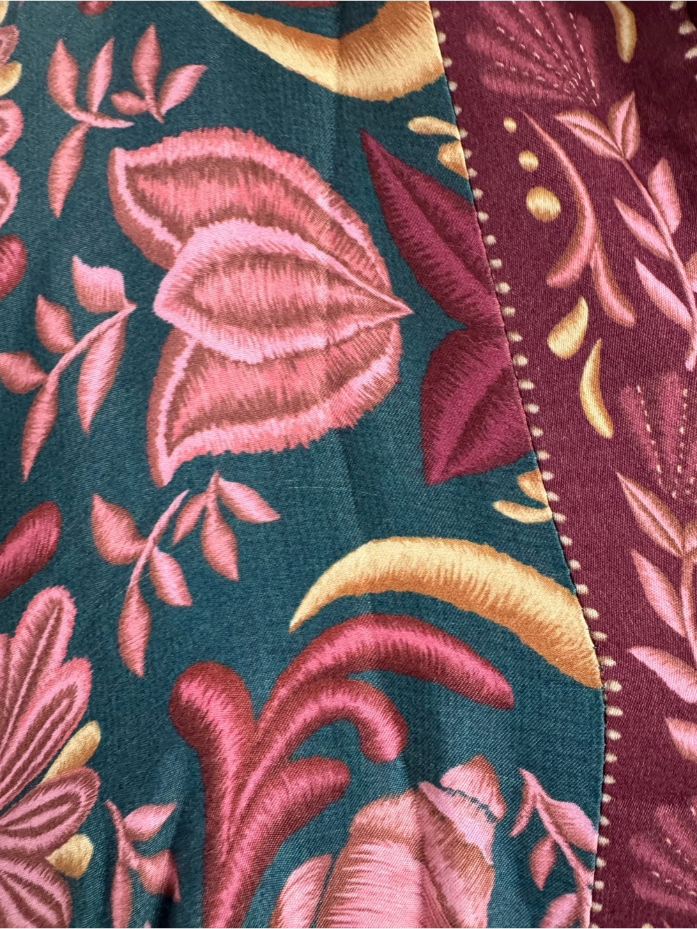 FARM Rio Teal and Rose-Pink Printed V-Neck Maxi Dress - Picture 9 of 9
